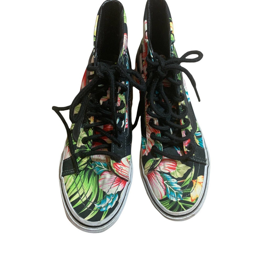 Vans Sk8 High-top Hawaiian Floral Skate Sneakers Shoes Women's 6.5 Men’s 5